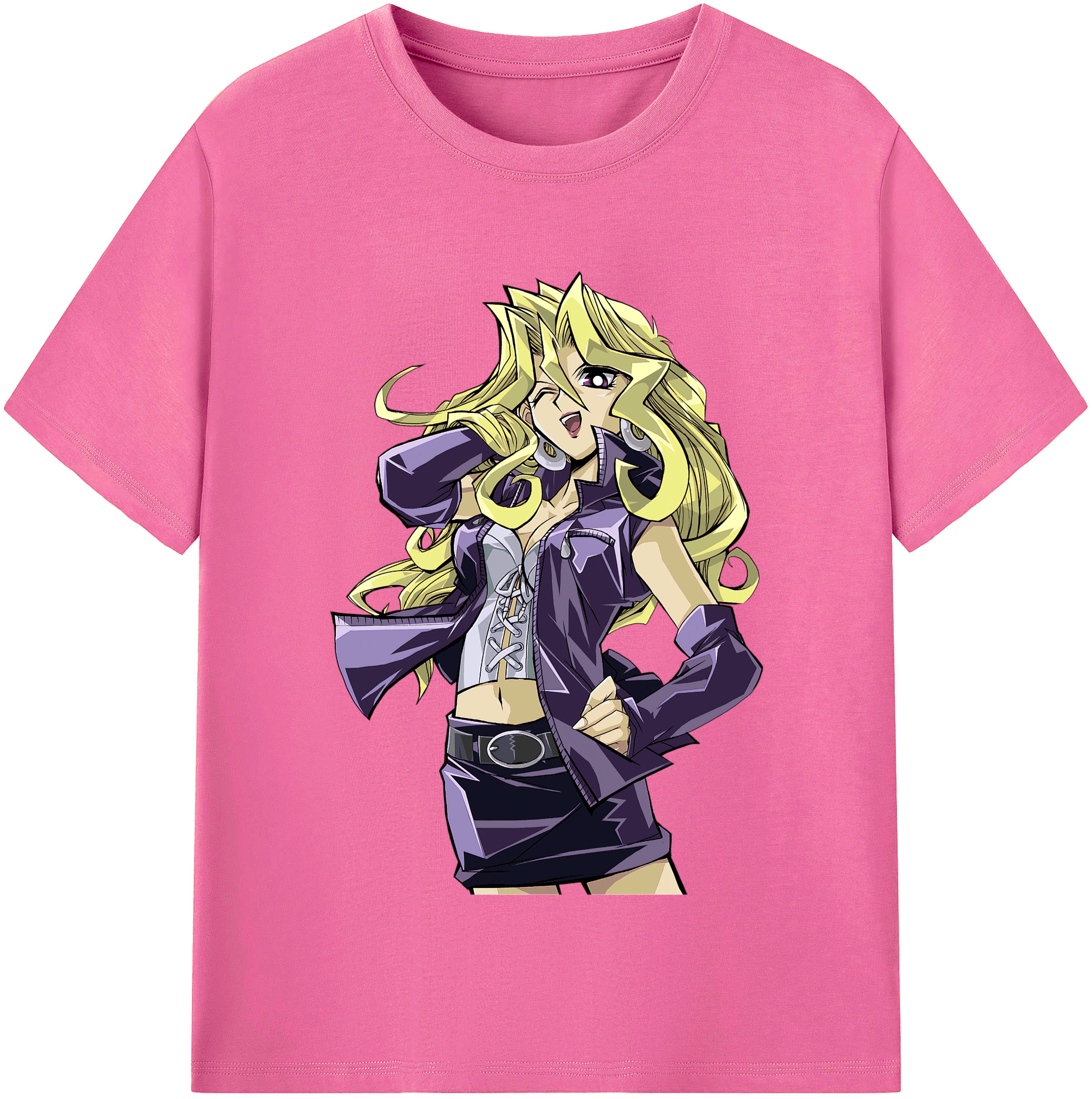 （画像用） 遊☆戯☆王 Yu-Gi-Oh! レディースカジュアルプリントTシャツ（綿100％）